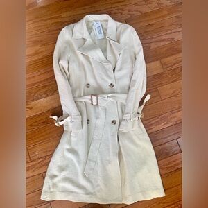 Elegant Cream Trench Coat
